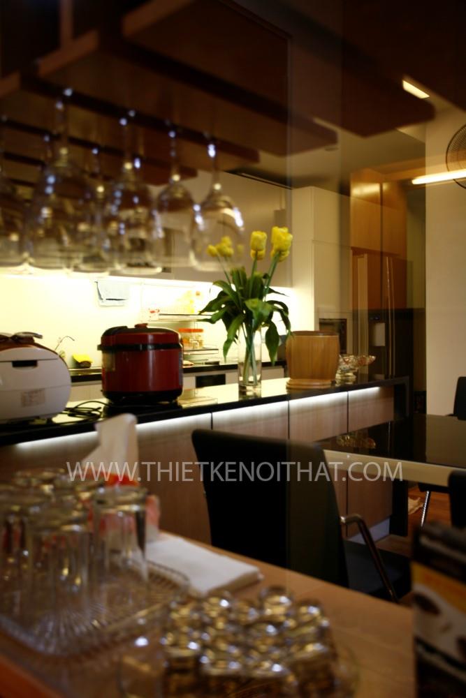 Thi công nội thất chung cư Mandarin Garden - Chị Hiền thi công phòng bếp